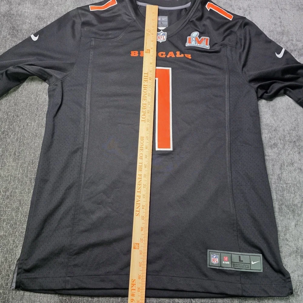 Nike Cincinnati Bengals Ja'Marr Chase Super Bowl LVI Jersey Mens Large Black 1 L